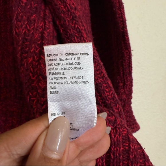 FREE PEOPLE HIGH HOPES OPEN CARDIGAN SWEATER PLUM BLOSSOM COMBO - Picture 8 of 9